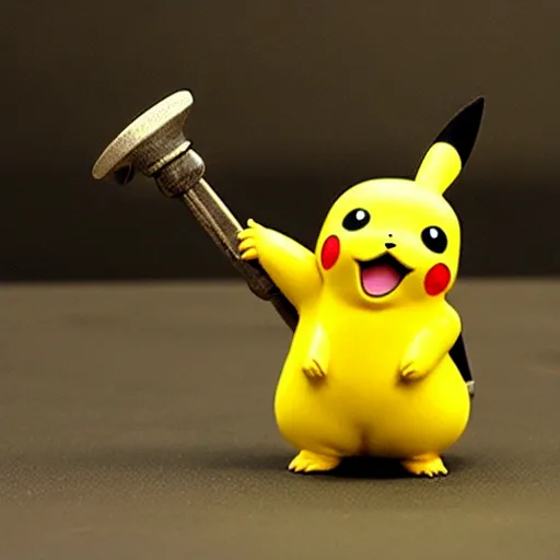 Image similar to pikachu as a warhammer tabletop figurine t