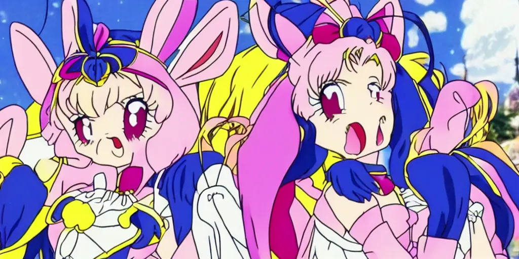 Image similar to a rabbit in the anime Sailor moon