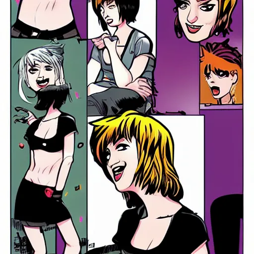 Image similar to anne hathaway by scott pilgrim comics by bryan lee o'malley