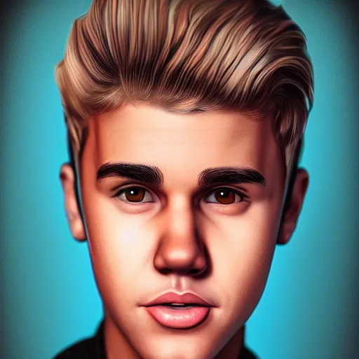 Image similar to A hyper real comic book style portait painting of Justin Bieber as a cat, unreal 5, hyperrealistic, octane render, cosplay, RPG portrait, dynamic lighting