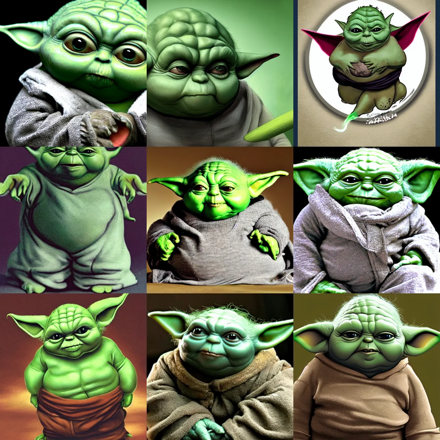 Prompt: morbidly obese Yoda