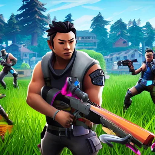 Image similar to Ching Cheng Hanji plays Fortnite battle royale