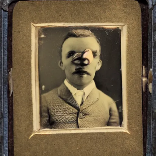 Prompt: tintype photo of a muppet