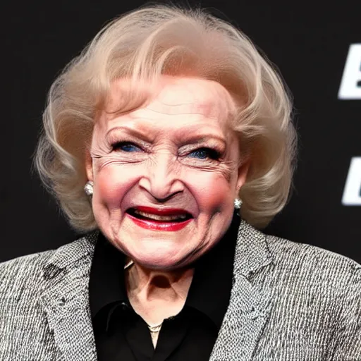 Prompt: betty white in the ufc