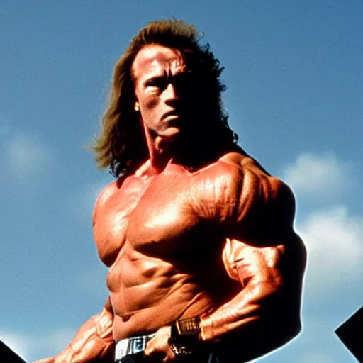Prompt: Arnold Schwarzenegger as a character in the film Heavy Metal