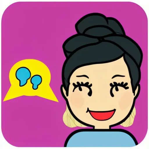 Image similar to girl with white hair in a hairbun and freckles, sticker, emoji