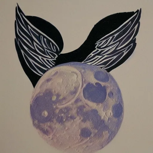 Prompt: 'a cat with two wings on the moon, highly details'