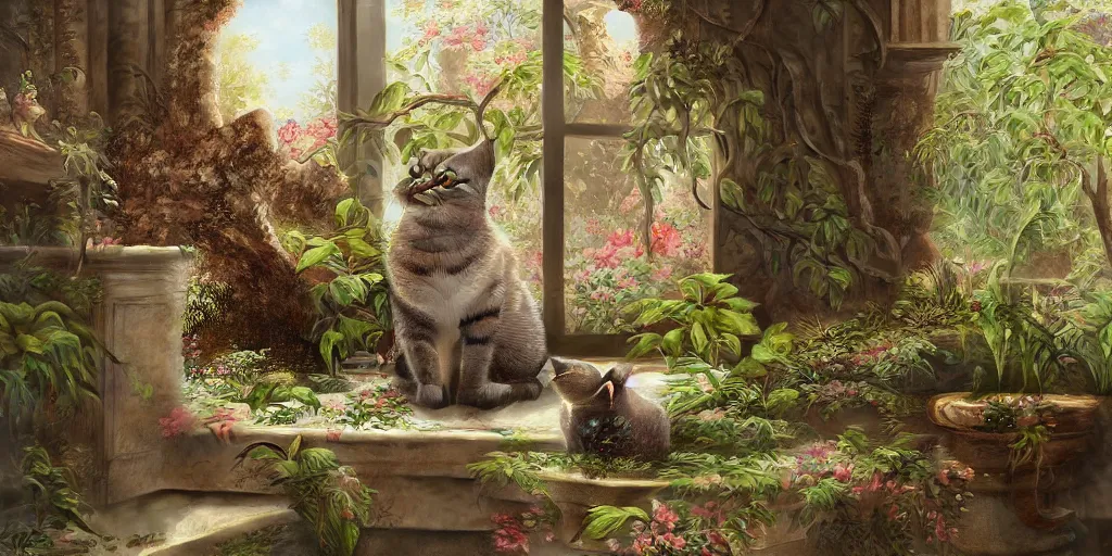 Prompt: Cat inspired by Ferdinand Knab, artstation, 8k, photorealism