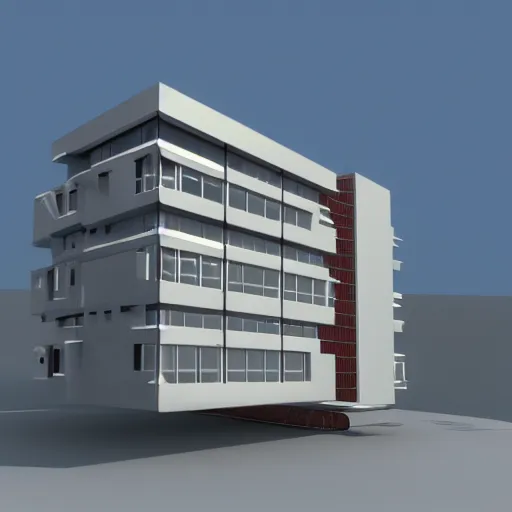 Prompt: concept art of a modern building, 4 k, made in rhino 3 d software