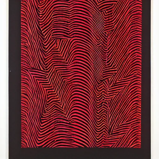 Prompt: red and black shape pattern, op - art, suprematism