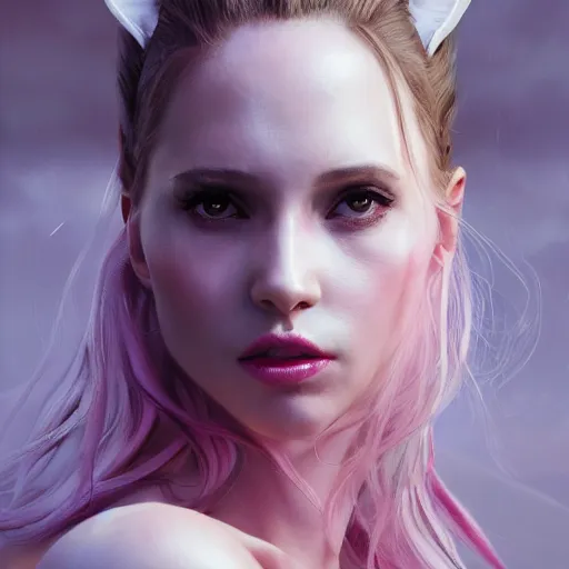 Prompt: a fancy portrait of an attractive succubi with pink wings and a calm look on her face by greg rutkowski, sung choi, mitchell mohrhauser, maciej kuciara, johnson ting, maxim verehin, peter konig, 8 k photorealistic, cinematic lighting, hd, high details, dramatic, dark atmosphere, trending on artstation