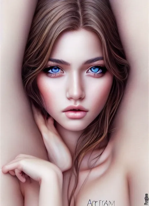 Image similar to a gorgeous female photo, professionally retouched, realistic, smooth face, perfect eyes, symmetrical, full body shot, wide angle, sharp focus on eyes, 8 k high definition, insanely detailed, intricate, elegant, art by artgerm