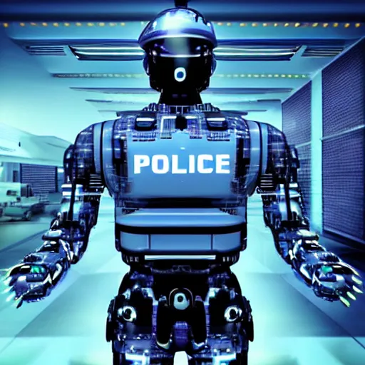 Image similar to “ cybernetically enhanced police force in the future ”