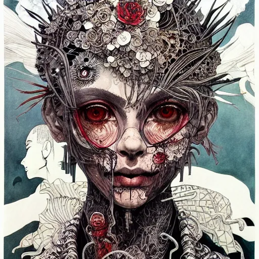 Prompt: prompt : portrait painted in ian mcque style drawn by vania zouravliov and takato yamamoto, inspired by voodoo, intricate acrylic gouache painting, high detail, sharp high detail, manga and anime 2 0 0 0