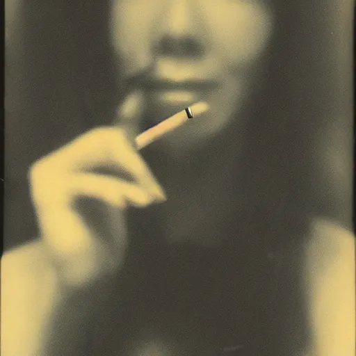 Image similar to a photo of woman hand with a cigarette, polaroid,