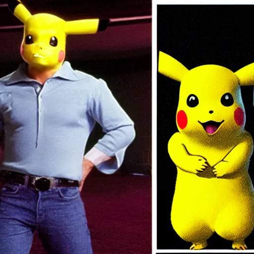 Prompt: John travolta as pikachu