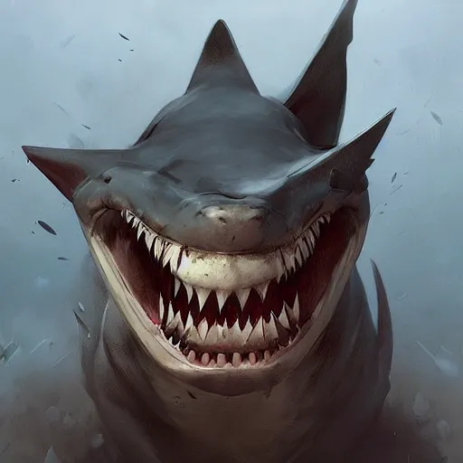 Prompt: cat as shark, smooth, artstation, digital illustration by Ruan Jia and Mandy Jurgens and Artgerm and Wayne Barlowe and Greg Rutkowski and Zdislav Beksinski