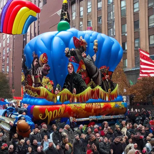 Image similar to Steven Seagal parade float, balloon, Thanksgiving parade, New York City