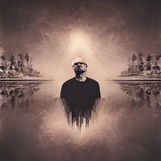 Prompt: epic music album cover, Ludovico Einaudi, trending on Artstation, award-winning art