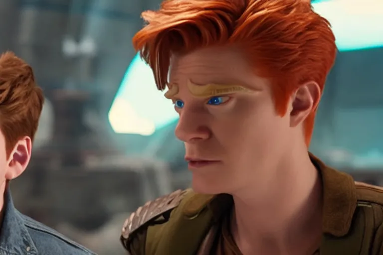 Image similar to live action film still of philip j. fry in the new sci - fi movie futurama