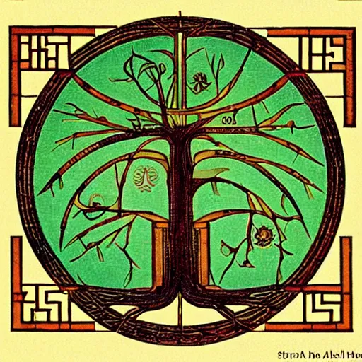 Prompt: screenshot of kabbalah tree of life, sitrah ahra, neoplatonist diagram, qlippoth, esoteric wikipedia, hermetic wikipedia