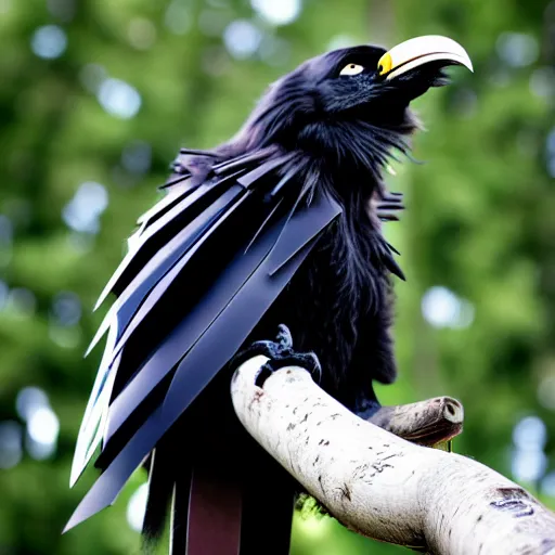 Image similar to a mix between a wolverine and a crow