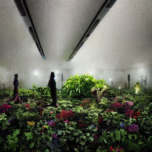 Prompt: garden of artificial intuition. arik brauer.