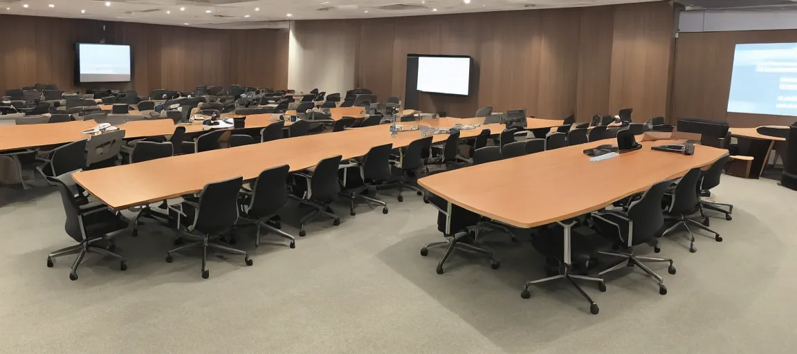 Image similar to the biggest and worst conference table in the world