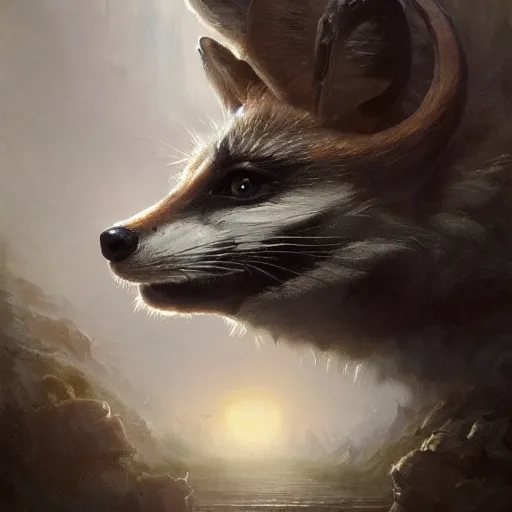 Prompt: a ultradetailed beautiful painting of a chimera composed by a raccoon and a fox concept art, high resolution 4 k, by tom bagshaw, greg rutkowski, charli bowater and artgeem