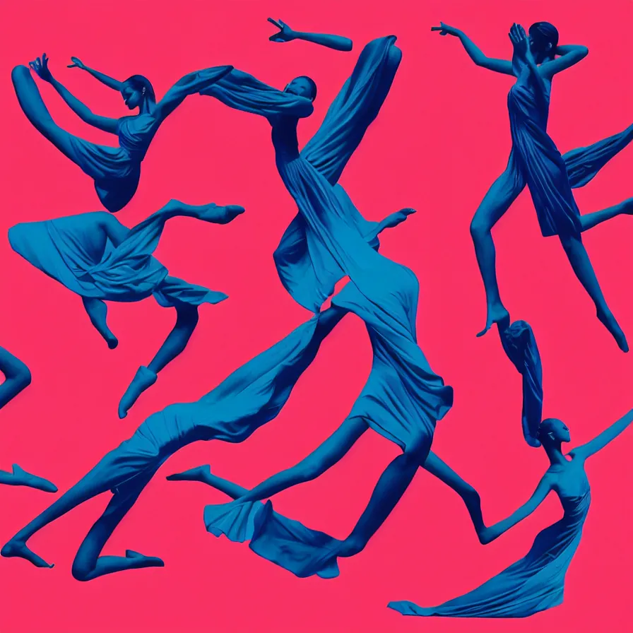 Prompt: album cover design depicting beautiful dancing women, by Jonathan Zawada, digital art