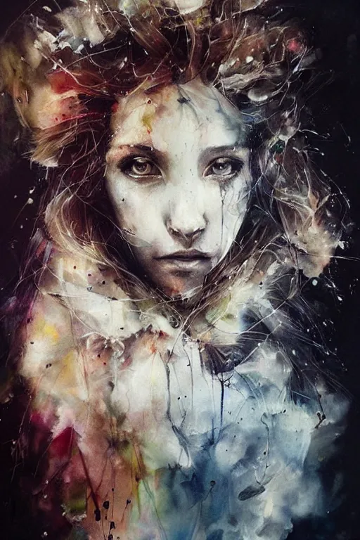 Prompt: lion, agnes cecile, beautiful