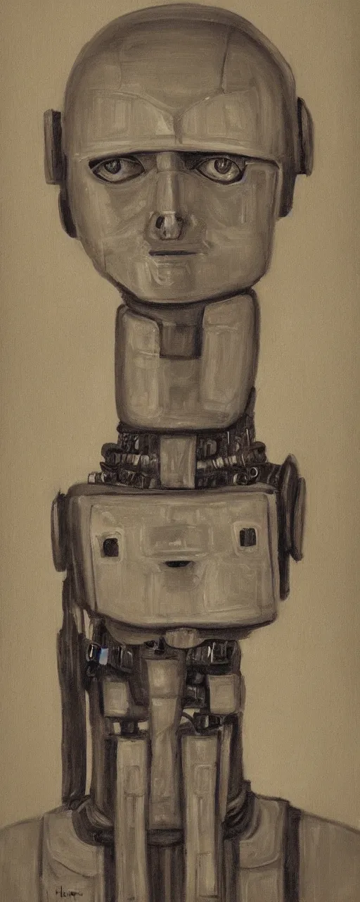 Image similar to a robot portrait