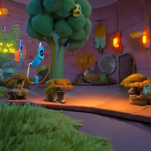 Image similar to pixar environment, renderman