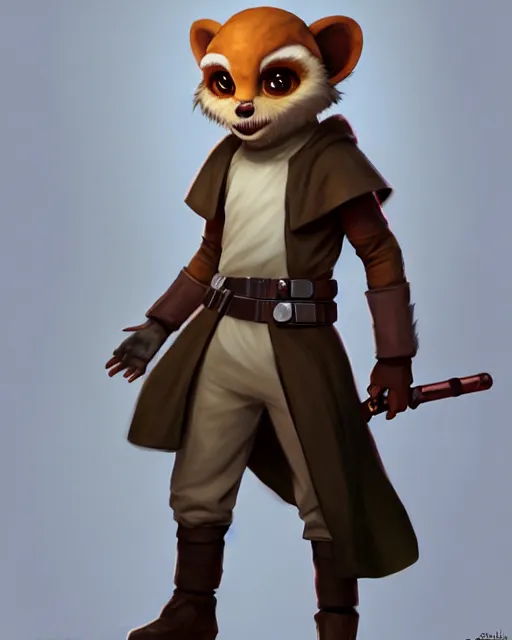 Image similar to character concept art of a cute young male anthropomorphic starwars furry | | cute - fine - face, pretty face, key visual, realistic shaded perfect face, fine details by stanley artgerm lau, wlop, rossdraws, james jean, andrei riabovitchev, marc simonetti, and sakimichan, trending on artstation