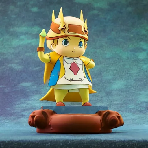 Image similar to ni no kuni pvc figure standing in a diorama, very cute picture