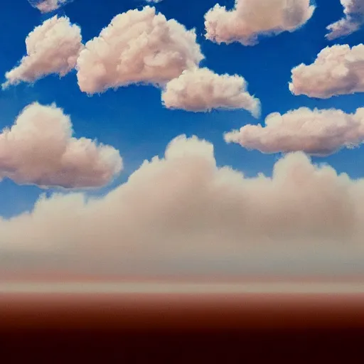 Prompt: a flock of puffy white marshmallow clouds in the sky above a sea of hot chocolate, abstract environment, award winning art, epic dreamlike fantasy landscape, ultra realistic,