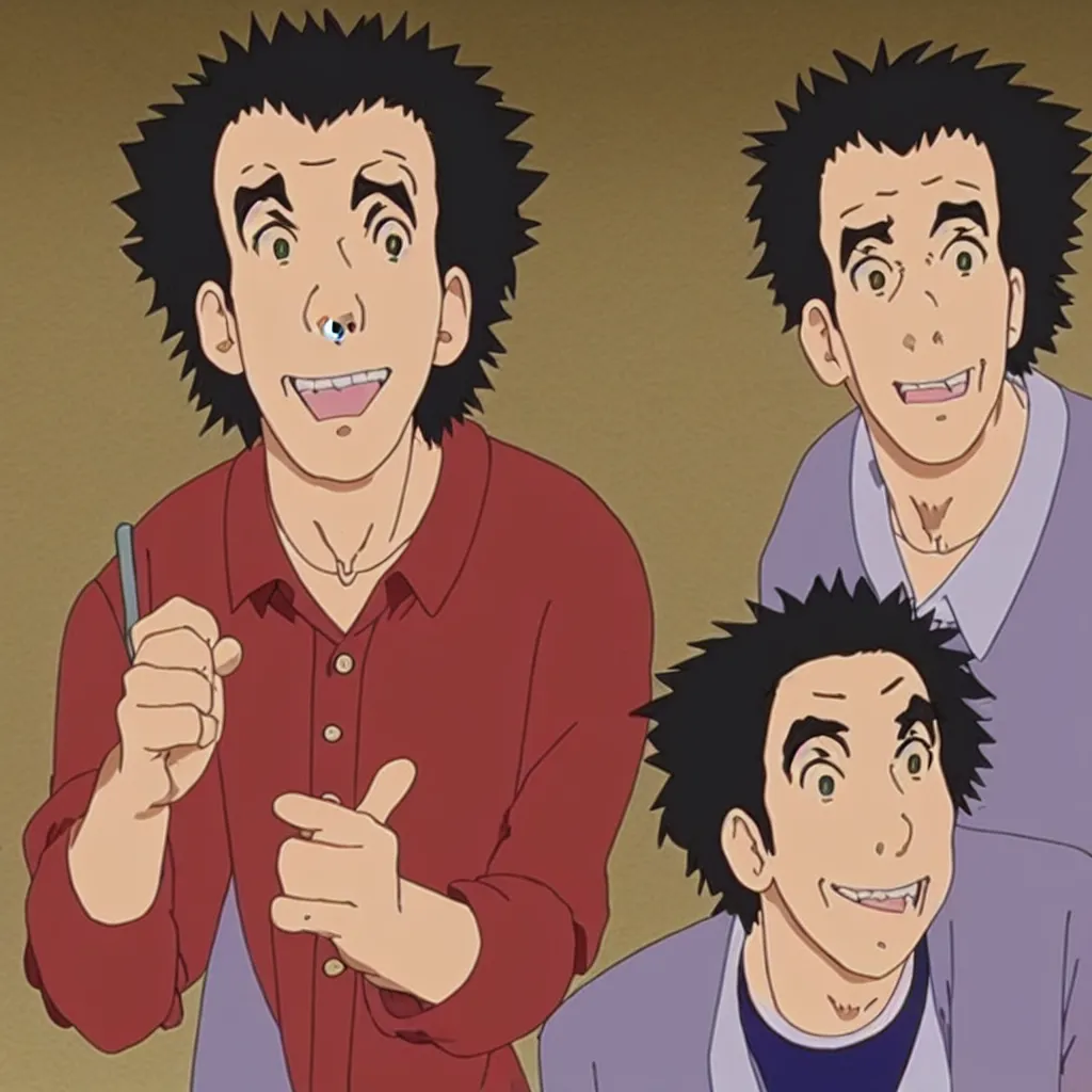 Image similar to michael richards kramer stand up special studio ghibli