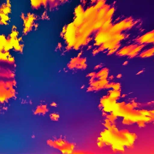 Image similar to multicolor clouds, volumetric lighting