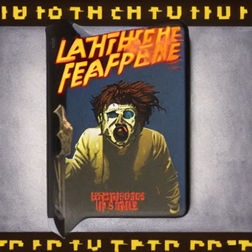 Image similar to Leatherface NES game box art