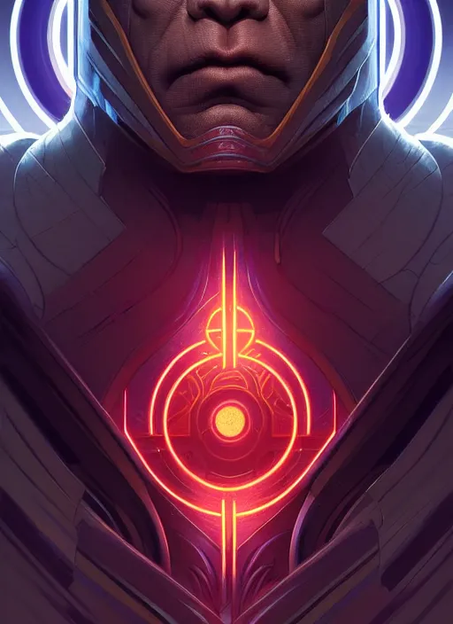 Image similar to symmetry!! portrait of darkseid, glowing eyes!! intricate, elegant, highly detailed, digital painting, artstation, concept art, smooth, sharp focus, illustration, art by artgerm and greg rutkowski and alphonse mucha