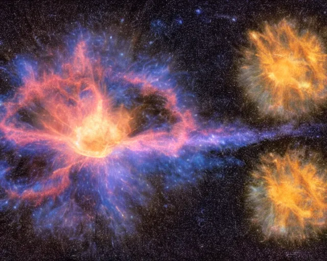 Image similar to a wide window view of a supernova