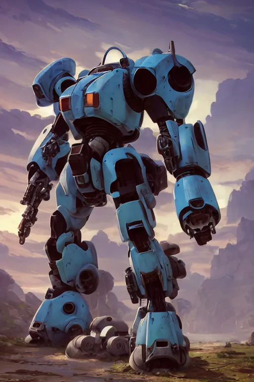 Image similar to mechwarrior 5 : mercenaries mech megaman transformer robot boss tank engine game octane render, 4 k, hd 2 0 2 2 3 d cgi rtx hdr style chrome reflexion glow fanart jesper ejsing, by rhads, makoto shinkai borderlands and by feng zhu rossdraws artstation by digital cinematic pixar and disney unreal zbrush central hardmesh