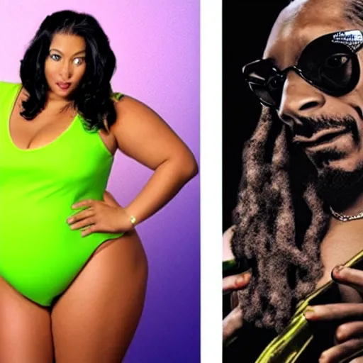 Image similar to Curvy Female body. FROG. Snoop Dogg.