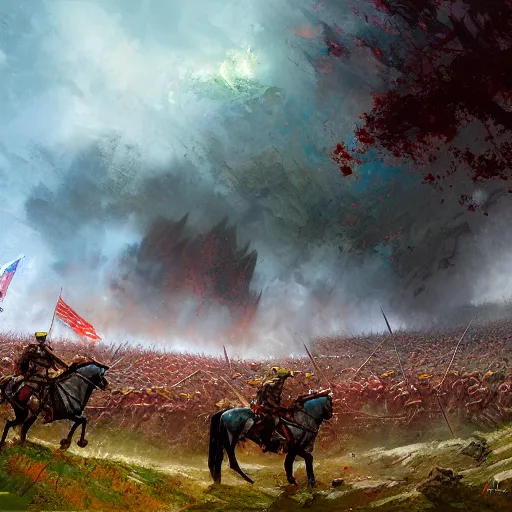 Image similar to the battle of Beaumont Hamel by Marc Simonetti