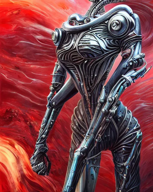 Image similar to fleshmetal cyborg ferrari, by antonio j. manzanedo, giger, alex grey, android jones, wayne barlowe, philippe druillet, raymond swanland, cyril rolando, josephine wall, harumi hironaka, trending on artstation