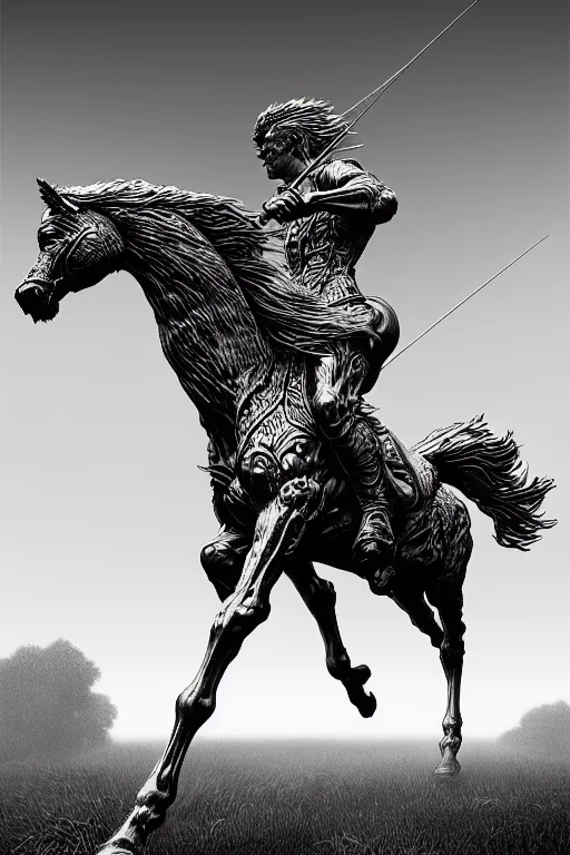 Prompt: vibrant ultra clear centaur!!!!!!! archer by laurie greasley rene magritte gustave dore, low contrast, cinematic dramatic lighting, hyper realistic detailed intricate render, hypermaximalist, ornate, epic composition, 8 k, octane blender cgsociety, sharp focus, concept art, masterpiece award winning