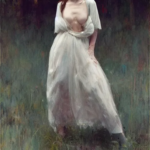 Prompt: full body fashion model emma watson by Richard Schmid by Jeremy Lipking by moebius by atey ghailan