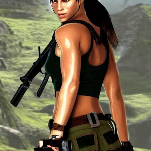 Image similar to Lara Croft