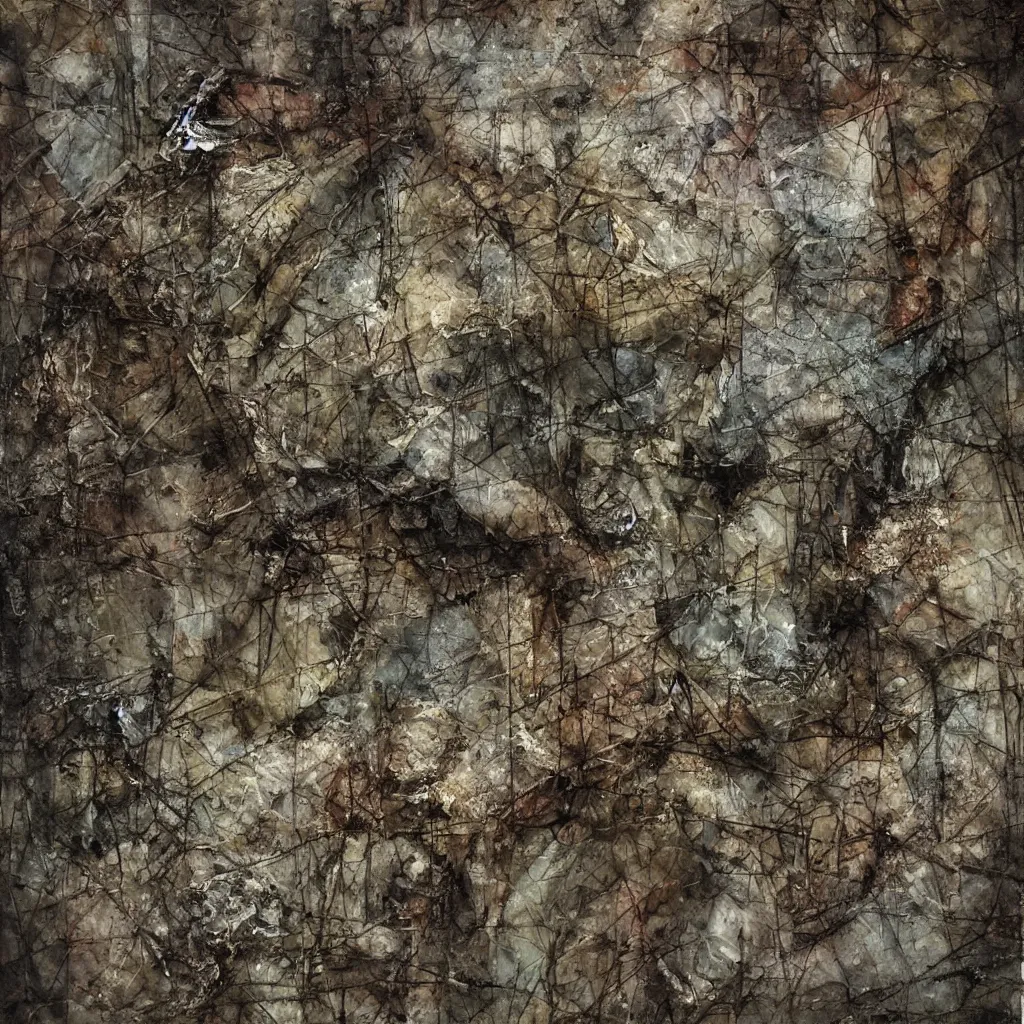 Image similar to the merge, faded worn, decay texture, the merge crystal, hyper realistic, intricate concept art painting, quantum fantasy, the merge, super merge, narrative nature, grotesque dark, the merge,