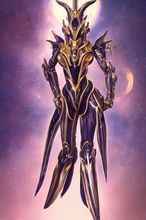 Image similar to intricate high detailed elegant beautiful stunning quality cosmic huge giantess hot female warframe anthro mecha female dragon goddess, gold body, sleek metal ears, sleek eyes, smooth blue skin, sleek gold armor, bigger than galaxy, epic proportions, epic scale, epic size, warframe destiny, furry, dragon art, goddess, giantess, furaffinity, octane